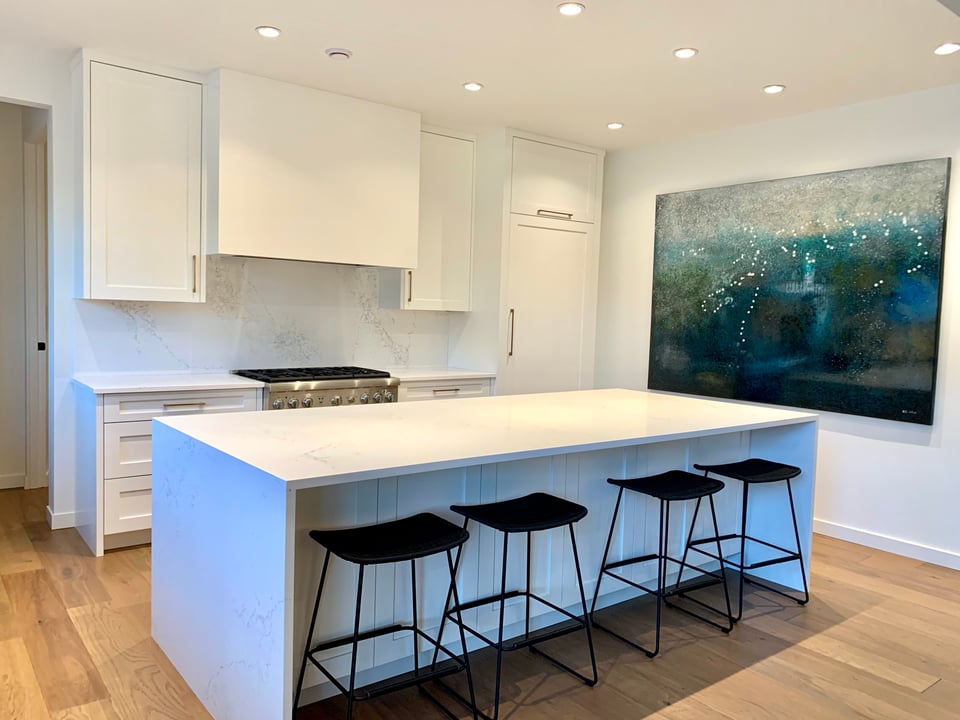 Modern kitchen with art decor